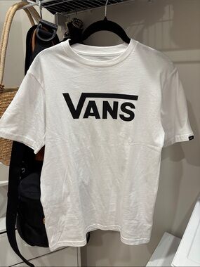 Vans White Tee with Black Logo